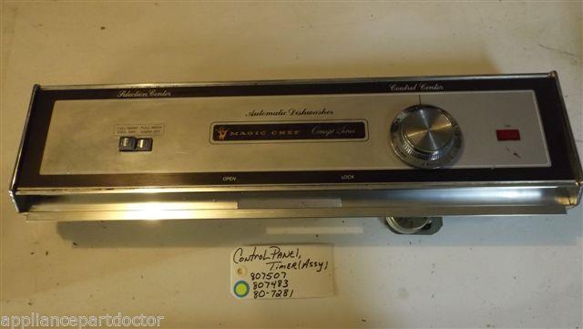 MAGIC CHEF Dishwasher 807507 807483 80-7281 Control Panel, timer scuff marks MAGIC CHEF Dishwasher 807507 807483 80-7281 Control Panel, timer scuff marks